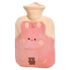 AIYI 愛藝電器 絨毛熱水袋 m2001001-01 粉兔 500ml, 1個, 1個