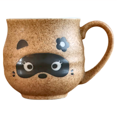 美濃燒 浣熊girl 馬克杯 陶瓷 日本製造 適用於洗碗機、烘碗機, 浣熊, 1個