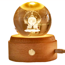 命運好好玩 湯鎮瑋 藥師佛寶瓶水晶球燈組, 360度折射光芒, 淨化環境, 藥師佛心咒護持, USB傳輸線, K9水晶, 直徑8CM, 8109985, 1組