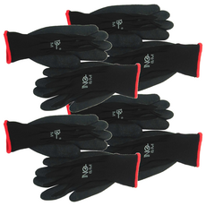 ING 埃恩居 13針花紋沾膠手套, 4組, 黑