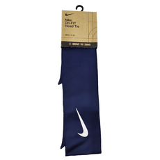 NIKE 耐吉 DRI-FIT 4.0綁帶式頭帶, 丈青色, 1個