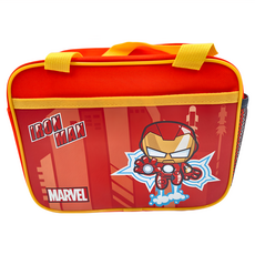 IRON MAN 鋼鐵人 方型便當袋 Q版 漫威系列, 26 x 23 x 15cm, 紅色, 1個