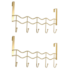 波浪門板勾5勾, 金色, 2個