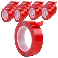 極黏透明無痕強力膠條 30mm 透明色 - 強力黏貼、不殘膠、防水耐用, 15捲