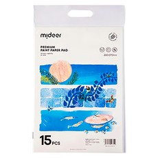mideer 顏料專用繪畫紙 190gsm 3歲以上, 15張