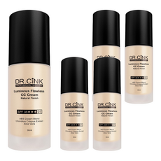 DR CiNK 達特聖克 極透光柔焦防護CC霜 SPF35★★★，自然光澤，30ml, 自然色, 5瓶