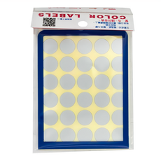 華麗牌 圓形彩色標籤 WL-2031S 直徑16mm 420張, 銀色, 20包, 1盒