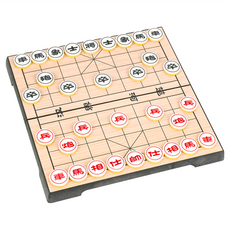 UB 磁性中國象棋套裝, 便攜式摺疊棋盤, 仿木紋設計, 棋子直徑2.4公分, 2212001, 1組