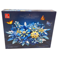 JIE STAR 杰星玩具 星辰花海 積木玩具, 藍色, 1盒