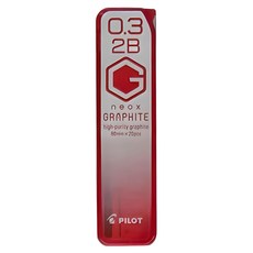 PILOT 百樂 超級G鉛筆芯 2B high-purity graphite 60mmx20pcs, 0.3mm, 10個