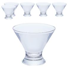 ADERIA 日本強化寬口甜點杯 102 x 92mm 210ml 6件組, 透明, 1組