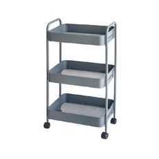 盒理OUTLET 免工具三層推車, 3層, 灰色