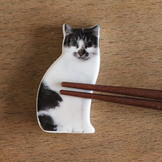 Decole Oh my Cats! 貓咪筷架, 陶瓷材質, 日本設計中國製造, 小花貓, 1個