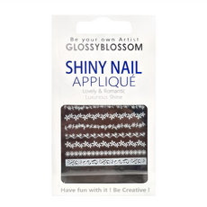 GLOSSYBLOSSOM SHINY NAIL APPLIQUÉ, 浪漫光澤美甲貼, 緞帶, 1組