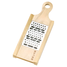 小柳產業 手作木柄蘿蔔磨泥器 日本製 天然木 不鏽鋼, 1個