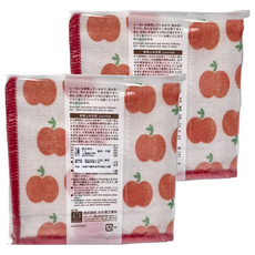 KOKUBO 小久保 蘋果經典水果抹布 吸水抹布, 30 x 30cm, 2條