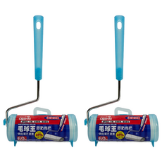 毛球王 膠黏拖把，清除毛髮灰塵寵物毛，超黏好撕, 160 x 38mm x 60周, 2組