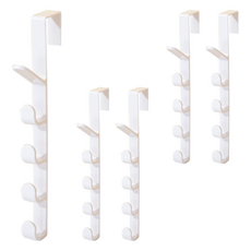 門後掛勾, 長28cm 上面寬4.5cm 塑膠材質 經典黑 象牙白 素雅咖, 5個