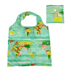 Rex LONDON 摺疊收納購物袋 RX630, 地圖 綠色