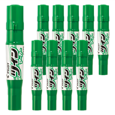 PILOT 百樂 雙頭麥克筆 MFN-15FB 粗, 綠色, 10支