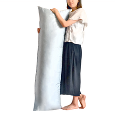 三合苑HOMESense 大長枕 枕套 100%棉 枕芯填充棉 100%聚酯纖維 台灣製造, 150 x 50cm, 優雅藍