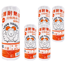 LOVe YOUnG 樂芙羊 捲式超薄耐熱袋 耐熱100度, 半斤袋(27.5 x 23cm), 414張, 5捲