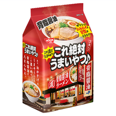 NISSIN 日清 3食絕對美味拉麵 背脂醬油風味, 3包
