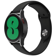 SINJIMORU Galaxy Watch 矽膠錶帶 20mm, 黑色, 1個