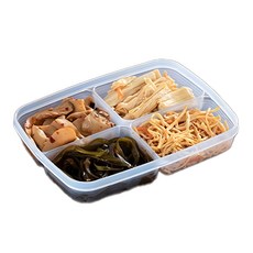 多功能分裝飯盒 優質PP盒身 耐溫-20°C~120°C, 5個, 1組