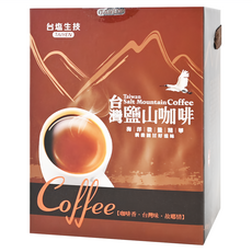 TAIYEN 台塩生技 台灣鹽山咖啡禮盒二合一, 台灣鹽山咖啡二合一, 1盒