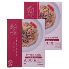 伴拌日嚐 寵膳鮮味主食包 鮮牛佐鮭魚燉飯, 嚴選牛腱肉與鮭魚, MIT台灣製造, 150g, 2盒
