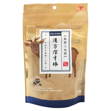 毛孩食務所 毛骨力漢方潔牙棒, 15入 鹿/牛肉添加, 鹿茸二仙腿, 龜鹿二仙膠, 1包