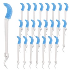 aisen 免治馬桶兩用刷，一套四入, 藍色, 24支