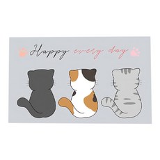 PVC防油防水皮革地墊 - 短款 萌貓背影, 75 x 45cm, 1個