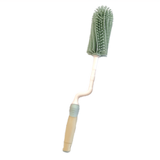 MODU'I BLUEMAMA 鉑金矽膠旋轉奶瓶刷, 刷頭耐熱-40~250°C, 手柄耐熱-20~110°C, 綠色, 1個