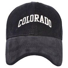 加大刺繡帽圍棒球帽, COLORADO 刺繡, 帽圍56-65cm, 黑色, 長7.5 x 寬20 x 深13cm/頭圍56~65cm, 1個