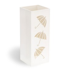 Anplus 方形鐵製大容量雨傘架, 白色, 1個