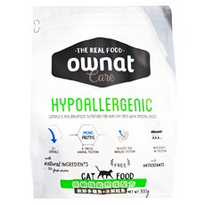 ownat 歐娜特 CARE系列 貓用 無穀無麩質低敏機能照護配方乾飼料 新鮮多種魚 + 水解鮭魚, 機能照護配方, 300g, 1袋
