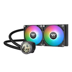 thermaltake 曜越 TH240 V2 Ultra ARGB Sync 主板連動 2.1吋液晶冷頭, 240mm高轉速設計, CL-W383-PL12SW-A, 黑色, 1個