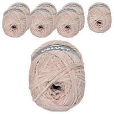 Linea 天鵝絨針織線 95公尺 2捲, 灰粉色, 8捲