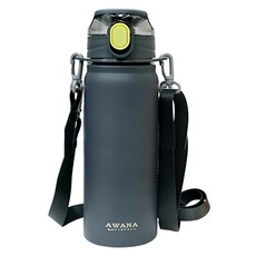 AWANA 手提運動瓶附背帶, 鐵灰色, 800ml, 1個