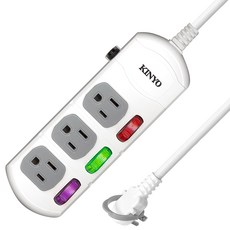 Kinyo 3開3插延長線 3孔, 3.6m, CG133-12, 1個