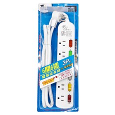 DR.POWER 電博士 電腦延長線 6開6插 3P 1.8M, PSG-366A, 1條