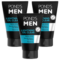 POND'S 旁氏 男士洗面乳 控油亮白 藍色, 100g, 3條