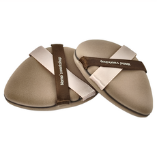 MoMo's Workshop 毛吉吉 棉花糖拍拍粉撲 水滴型雙繃帶款 送收納盒, 奶咖二入組, 1組