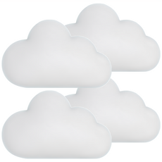 vanibaby 3D立體防撞壁飾 白雲 加強厚度 可自由裁剪, 24cm, 4個