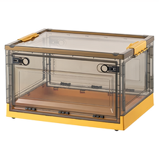 三開式收納箱 大號50L, 茶黃, 51 x 36 x 29.5cm, 1個