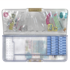 KUTSUWA 堅韌透明筆盒, 透明, 1個