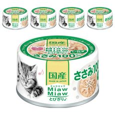 MIAWMIAW 樂妙喵6號 貓罐頭, 雞胸 + 吻仔魚, 60g, 5罐