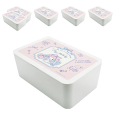收納王妃 三麗鷗 濕紙巾盒, 美樂蒂粉底, 6個